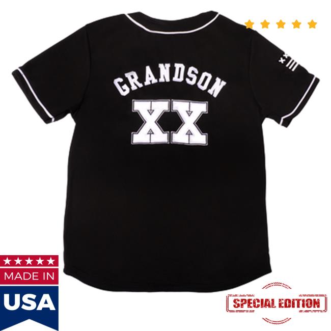 Official Grandson Merch Grandson Xx Jersey Tee Shirt Grandson Merch Grandson Xx Jersey Shirt