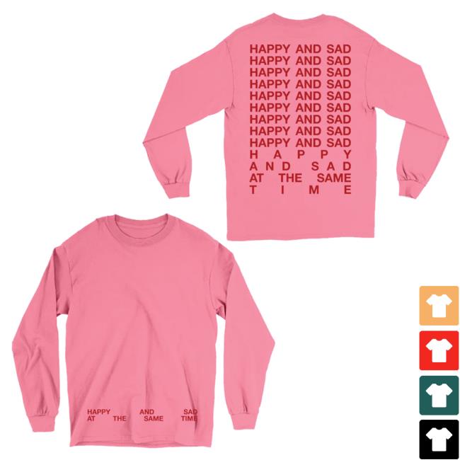 Official Kacey Musgraves Merch Store KaceyMusgraves Happy & Sad Long Sleeve T-Shirt Kacey Musgraves Apparel Clothing Shop