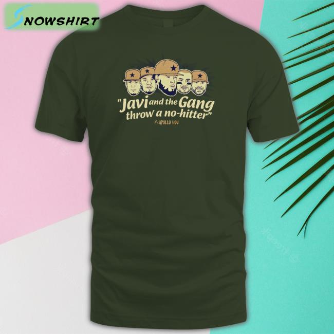 Javi And The Gang Throw A No Hitter Shirt Apollohou Merch Apollohou Merch Javi And The Gang Throw A No Hitter Tee
