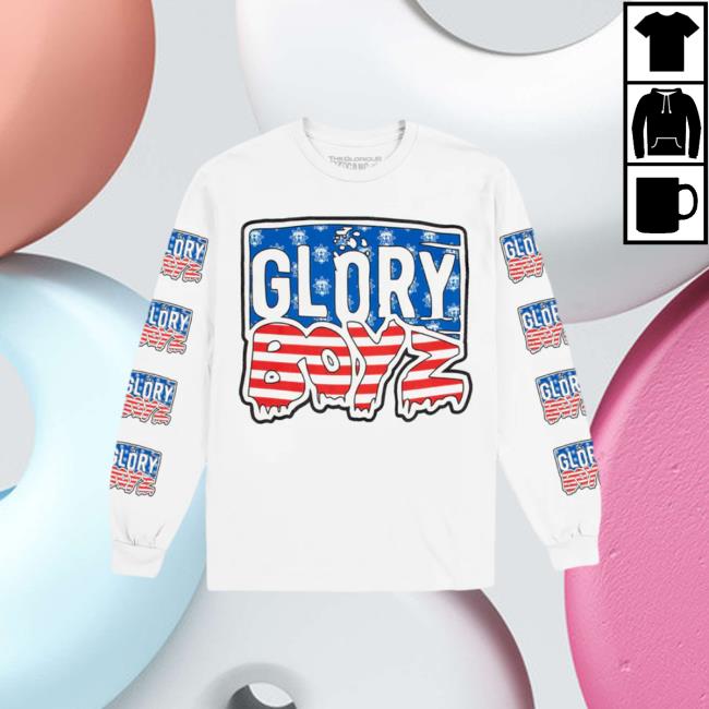 Glo Gang Glory Boyz Long Sleeve Hot Shirt (White) Official Glo Gang Glory Boyz Long Sleeve Shirt (White)