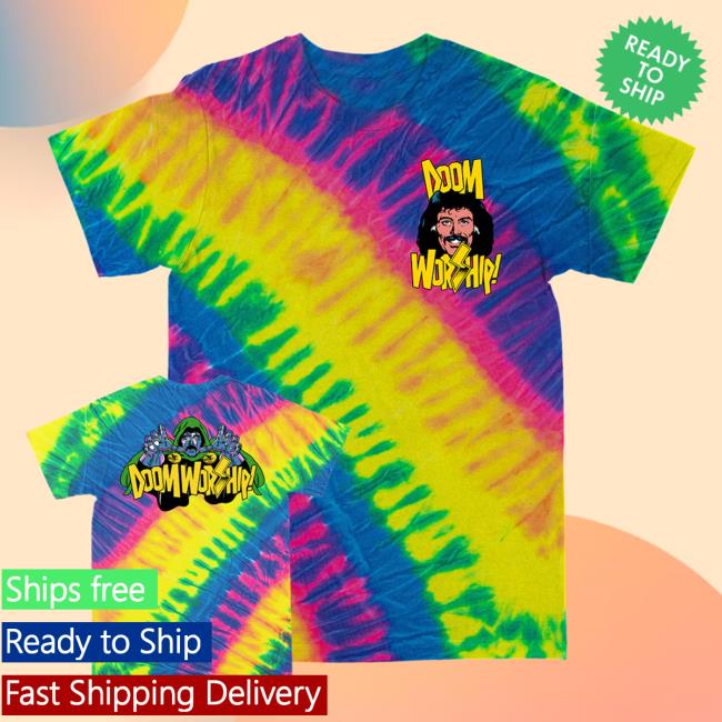 Official Death Wish Store Deathwish Inc Juan Machado Doomworship! Two Flo Rainbow Tie-Dye Shirts Deathwishinc