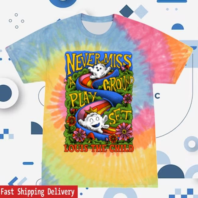 Louis The Child Official Merch Store Never Miss A Play Ground Set - Tie Dye Shirt New Louis The Child Clothing