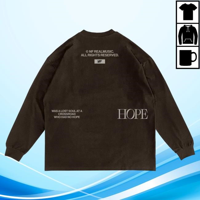 Official Nf Merch Brown REAL MUSIC Long Sleeve New Shirt