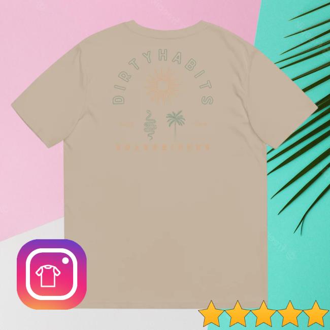Official Dirty Habits Merch Palm Snake Tshirt Dirty Habits Merch Palm Snake Top Shirt