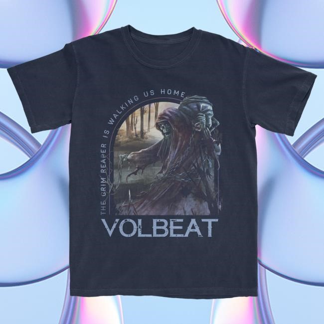 Official Volbeat Merch Store Shop Volbeat Grimm Reaper Walking Shirts