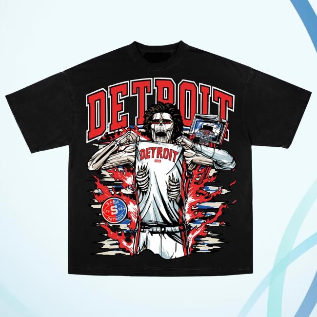 Official Sana Detroit Merch Store Shop Motor Muscle T Shirt - Cream