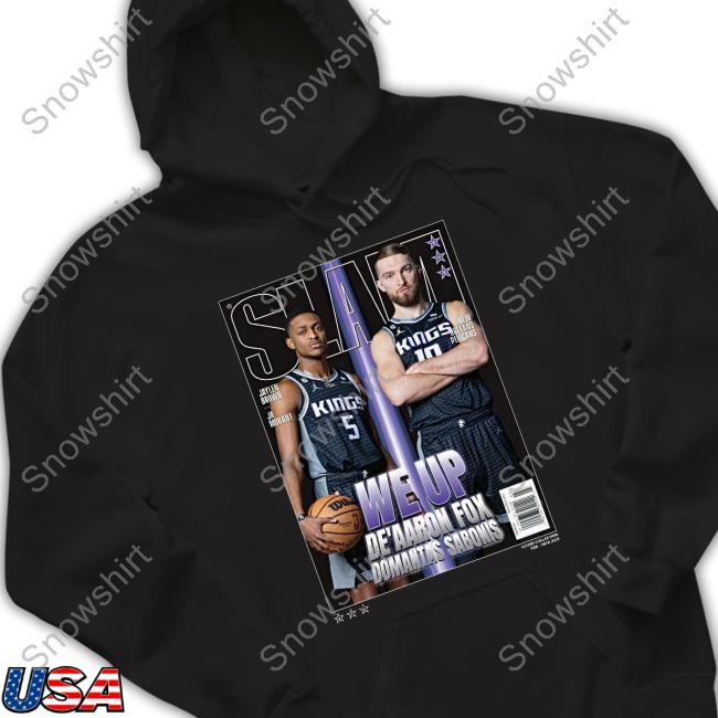 We Up De’Aaron Fox And Domantas Sabonis Cover Slam 242 Tee