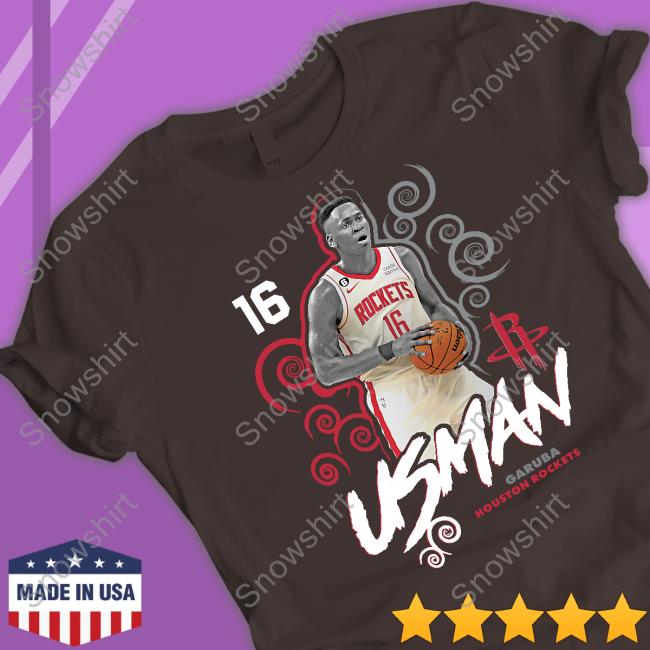 Fanatics Merch Usman Garuba Houston Rockets Player Name & Number Competitor T Shirt Usman Garuba Houston Rockets Player Name & Number Competitor T-Shirt