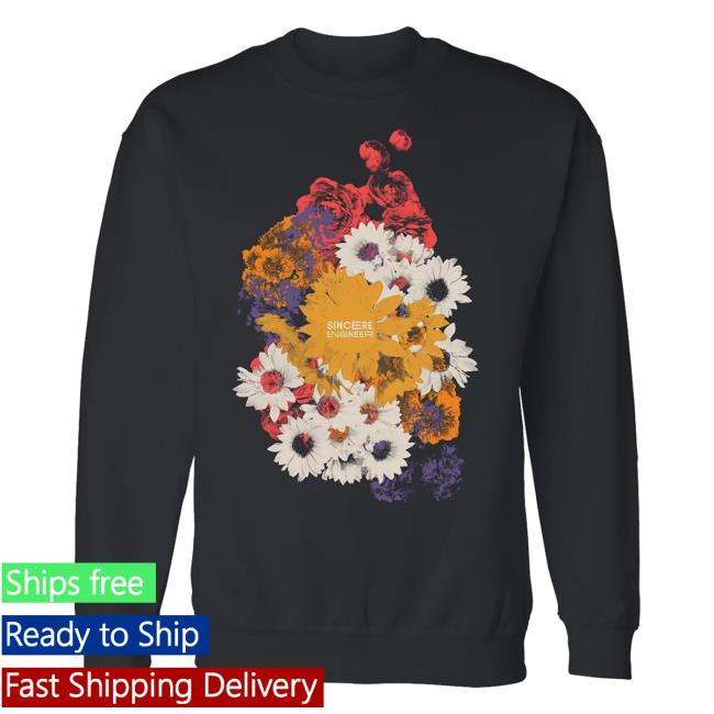 Hopeless Records Merch Sincere Engineer Flower Power Black Crew HopelessRecords