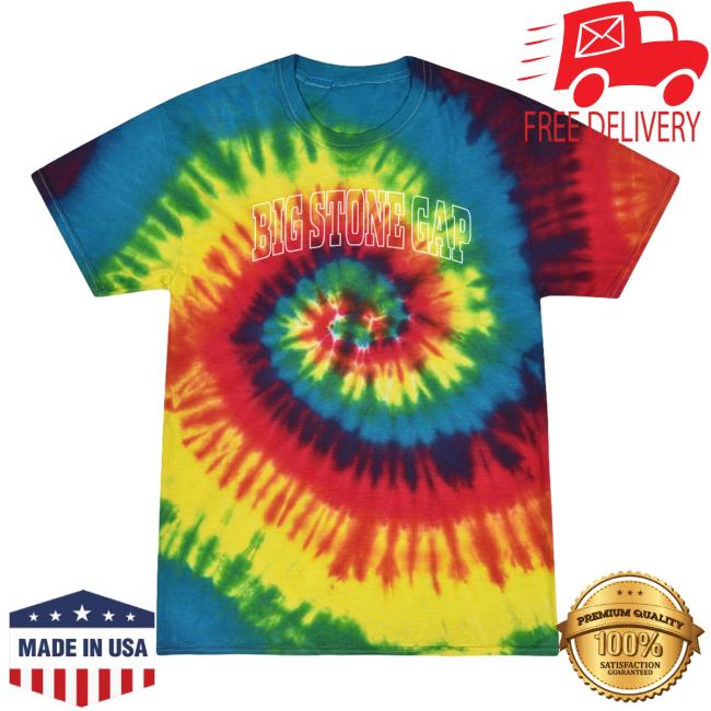 Official Hometown Apparel Clothing Merch Big Stone Gap Virginia Trendy Block Tie Dye Shirt 2023 Reactive Rainbow