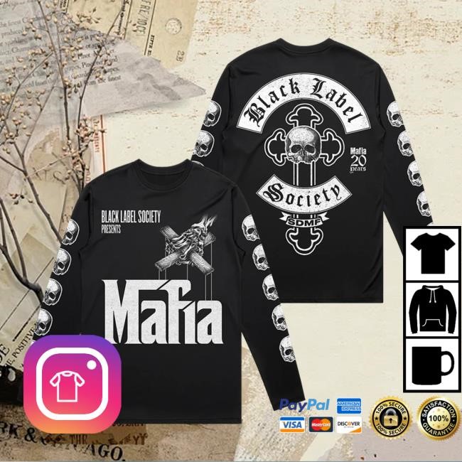 Mafia Sdmf 20 Year Anniversary LS Tee Black Label Society Merch