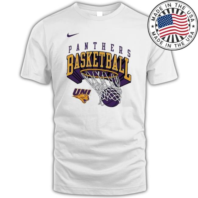 Official University Of Northern Iowa Panthers Basketball Net Hooded Sweatshirt University Of Northern Iowa Panthers Basketball Net T-Shirt