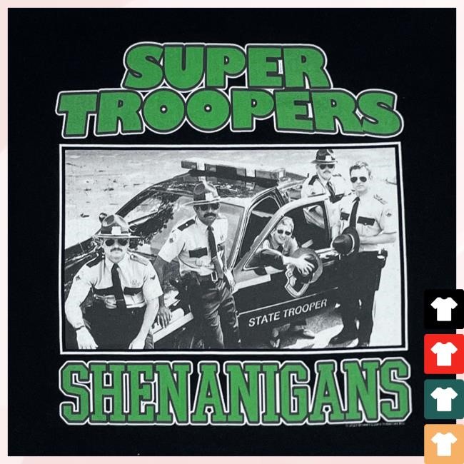 Official Hello Merch Broken Lizard Super Troopr Shenanigans Tee HelloMerch