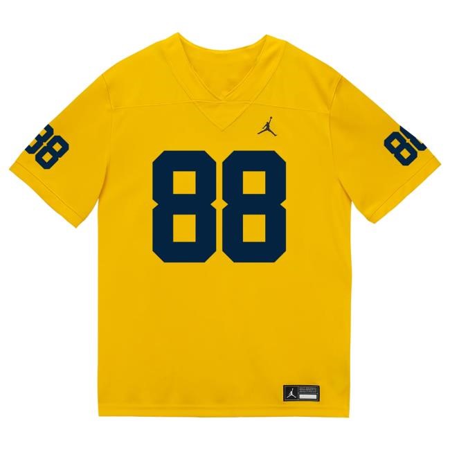Official The M Den Michigan Wolverines #88 Lugard Edokpayi Student Athlete Maize Football Jersey T Shirt