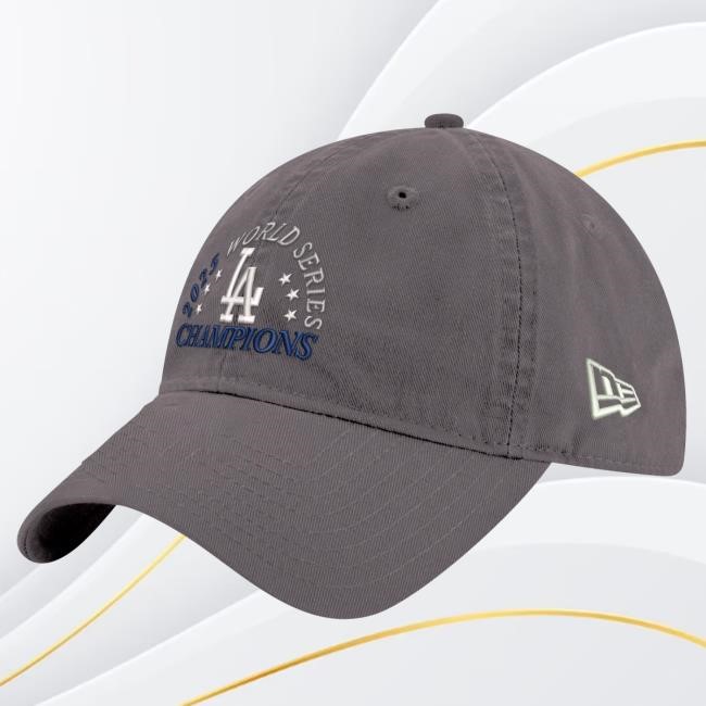 Men's Los Angeles Dodgers New Era Gray 2025 World Series Champions 9TWENTY Adjustable Cap Official MLB Shop