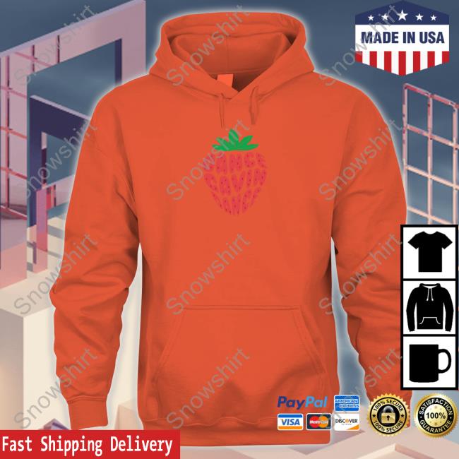 Dance Gavin Dance Merch Strawberry Text Black Hooded Sweatshirt