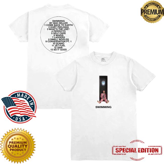 Official Mac Miller Merch Store Mac Miller Swimming Cover Tshirt Mac Miller Clothing Apparel Shop MacMiller