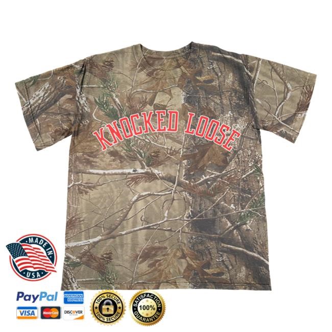 Official Knocked Loose Merch Knocked Loose Varsity Arch Camo Tee