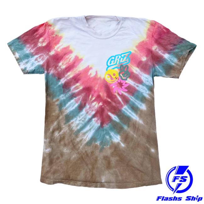 Official My Name Is Griz Merch Shop Griz Desert Dandelion Vintage Tie Dye Show Love Spread Love Tee MynameisGriz Store Tie-Dye