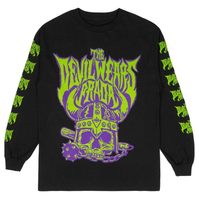 The Devil Wears Prada Merch Battle Skull L/S T Shirt