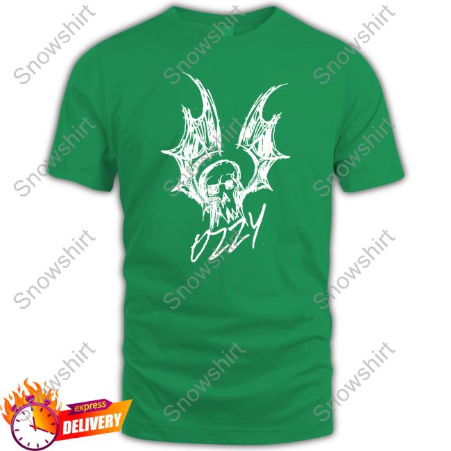 Ozzy Osbourne Bat Sketch Black T Shirt