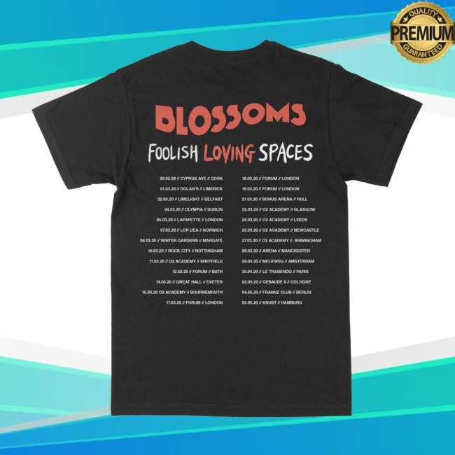 Album Black Tour T Shirt Blossoms Band