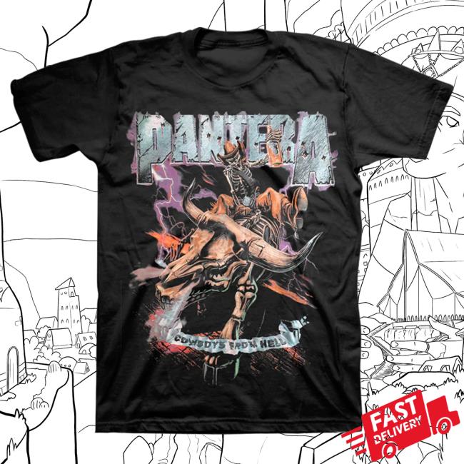 Official Pantera Merch Store Shop Pantera Cowboys From Hell Tour Tshirt