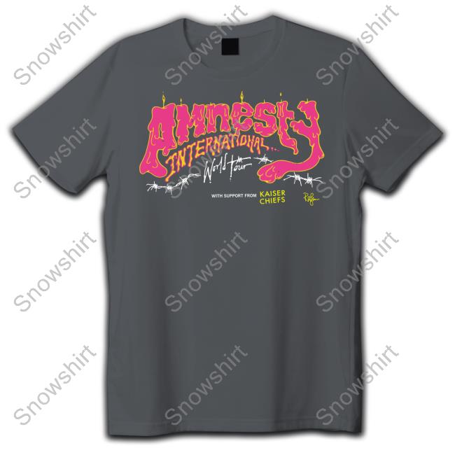 Official Amnesty International World Tour With Support From Kaiser Chiefs Shirt Ricky Wilson