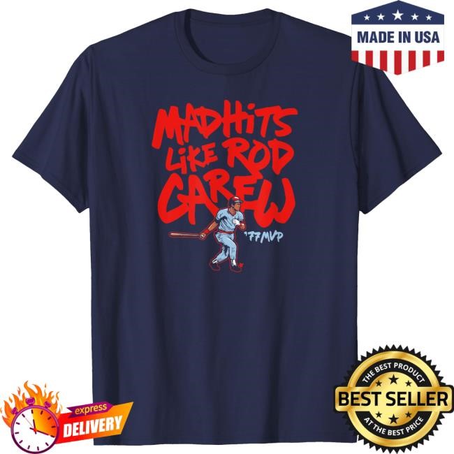 Officially Licensed Rod Carew - Mad Hits Like Rod Carew Shirt