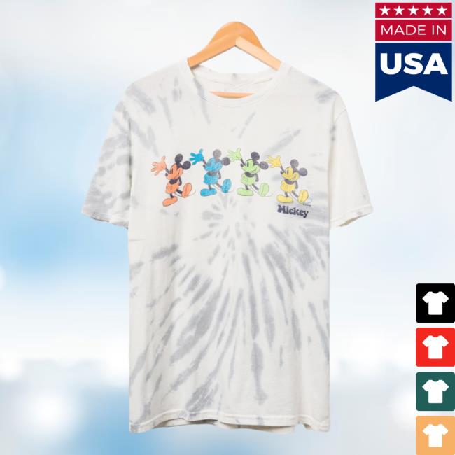 Official Junk Food Apparel Clothing Store Shop Junkfoodclothing Mickey Mouse Colors Tie Dye Flea Market Top Shirt