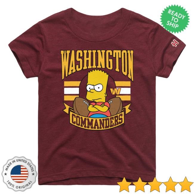 Official Washington Commanders Homage x The Simpsons Unisex Hot Shirt - Burgundy
