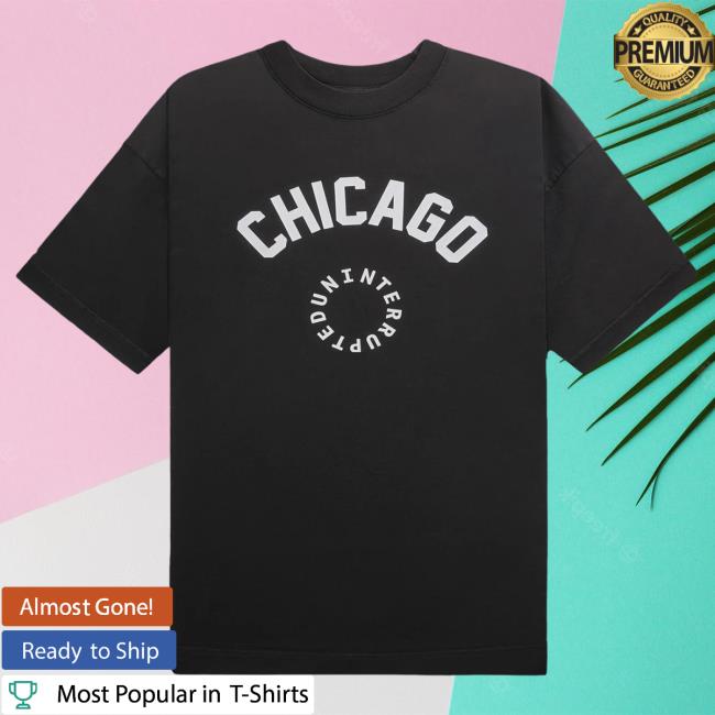 Official Maverick Carter Uninterrupted Clothing Store Shop Chicago Circle Logo T-Shirts Black Mavcarter