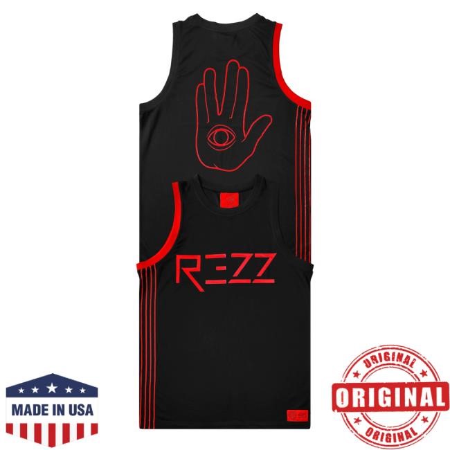 Rezz Official Merch Store Rezz - Summer 2024 Hand Logo - Basketball Jersey 2024 Shirt Rezz Clothing Apparel Rezzshop
