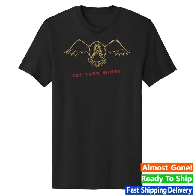 Official Aerosmith Shop Get Your Wings Bling Unisex Concert Crew Shirts