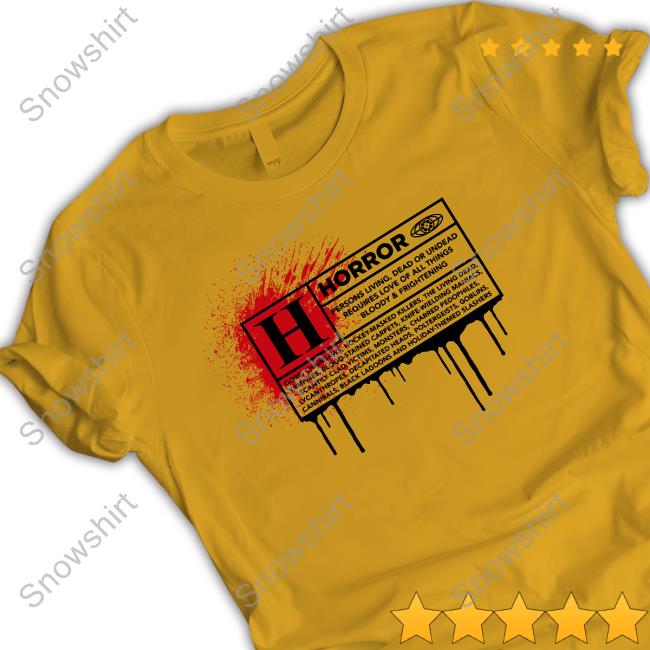 Official Rated H Horror New Shirt Official Rated H Horror New Shirt