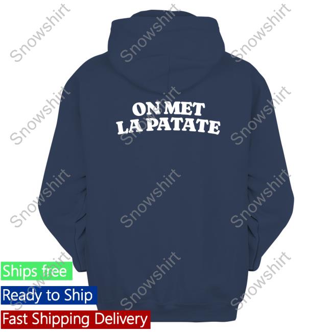 Official Average Rob Merch Chaud Patate On Met La Patate Black Tee Chaud Patate On Met La Patate Black Crewneck Sweatshirt