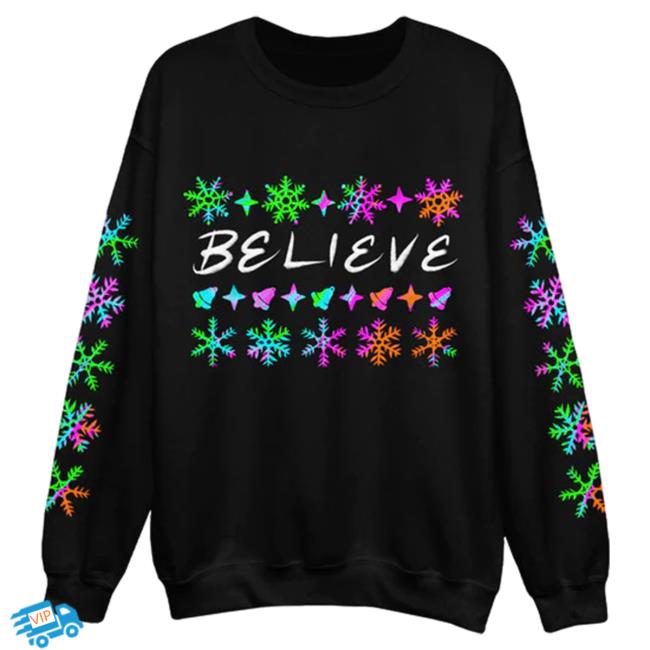 Official Merch Bar Cher Believe Snowflake Pull Over Hoodie MerchBar