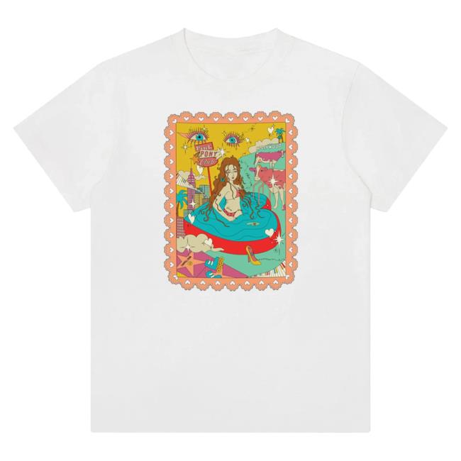 Official Chappell Roan Merch Store Pink Pony T-Shirt (White) Chappell Roan Clothing Shop ChappellRoan
