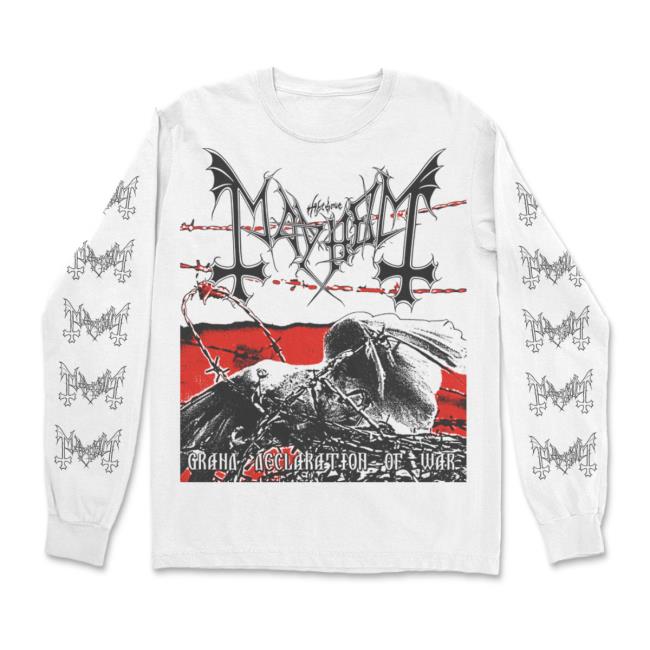 Official Mayhem Kings Road Store Shop Merch Grand Declaration of War (White) Long Sleeve Tshirt