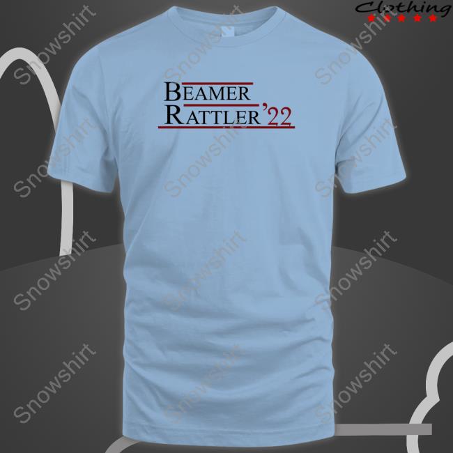 Official Beamer Rattler '22 Hoodie White Beamer Rattler '22 T-Shirt Top South Carolina Football The Spurs Up Show Merch