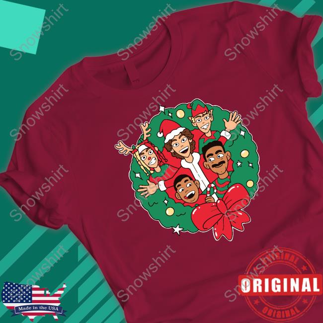 Wreath Christmas Sweatshirt Red Wreath Christmas Sweatshirt Baylen Levine Merch Sweatshirt