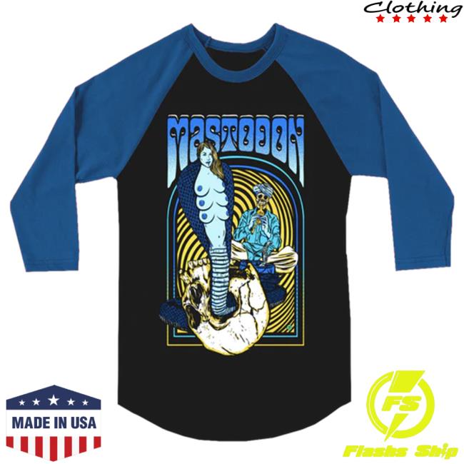 Official Mastodon Rocks Merch Store Mastodon Snake Charmer Raglan Longsleeve Mastodonrocks