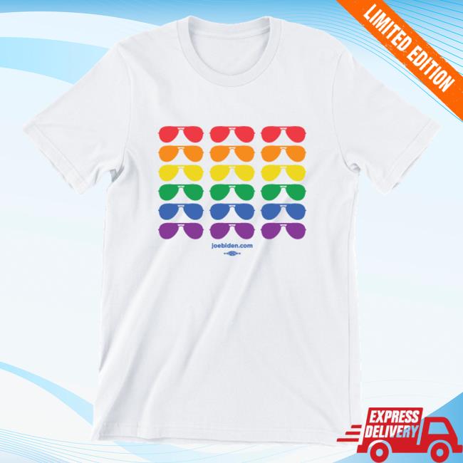 Official Joe Biden Merch Store Joe Biden Pride Aviators Unisex White Shirt 2024 Joe Biden Apparel Clothing Shop JoeBiden
