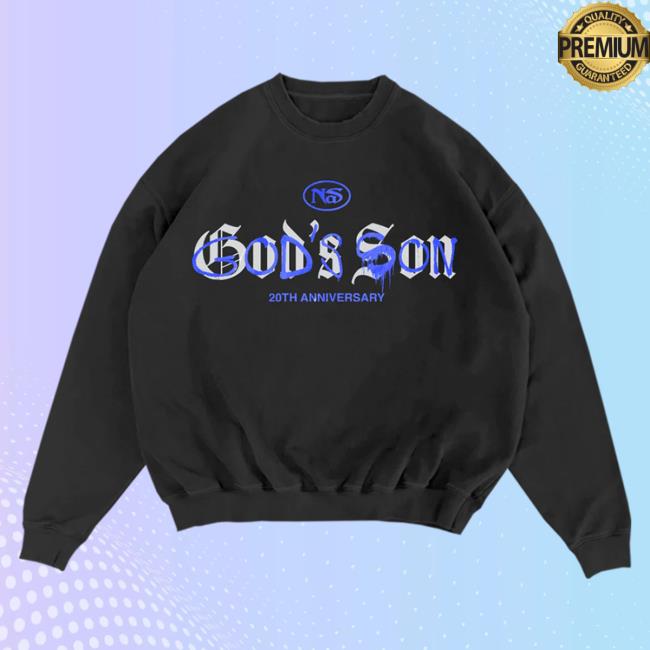 Official Nasir Jones Shop Nas Merch 20Th Anniversary Of God’s Son Crew neck Nasirjones