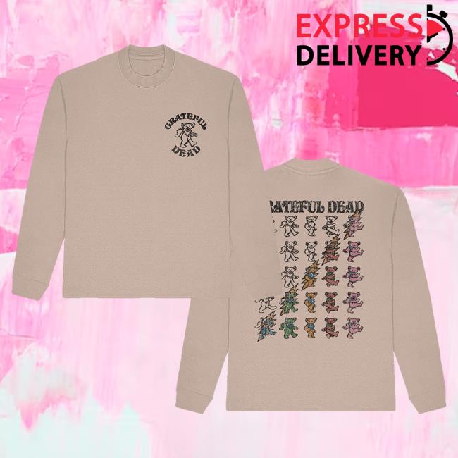 Official Grateful Dead Merch Store Grateful Dead Bear Bolt Long Sleeve Tees GratefulDead Shop