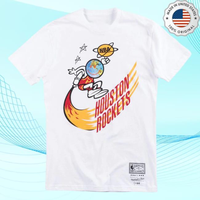 Official Travis Scott Merch Store Travis Scott X Br X Mitchell & Ness Rockets Long Sleeve White TravisScott Shop