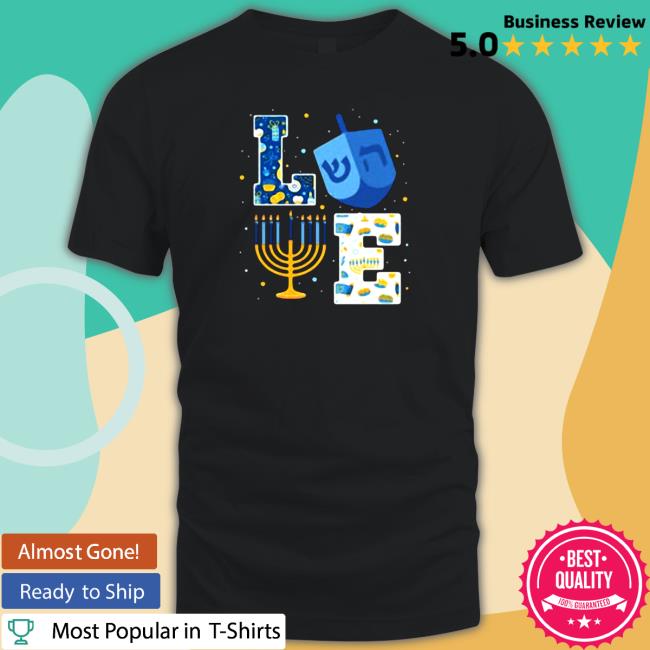 LOVE Cute Hanukkah Decorations Dreidel Menorah Chanukah Hoodie