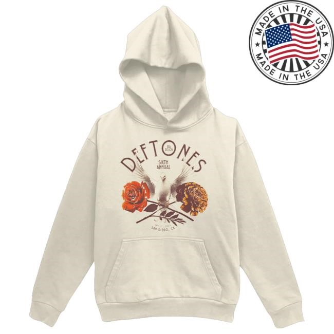 Official Deftones Merch Store Deftones Floral Dove Hoodies Deftones Shop