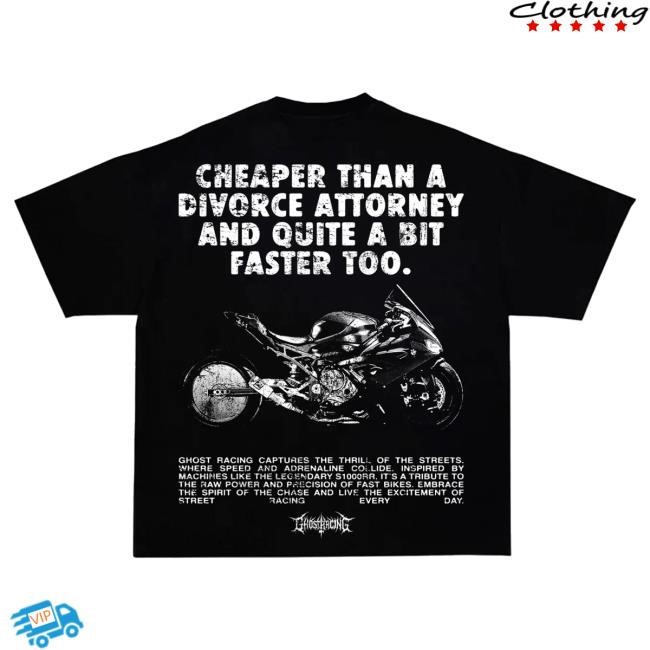 Official Ghost Racing Clothing Divorce Attorney Long Sleeve New Shirt - Black