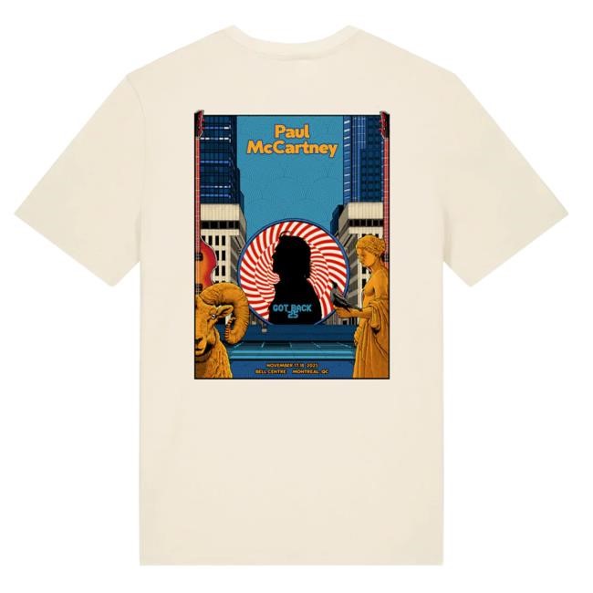 Official Paul McCartney Merch Store Got Back 2025 Montreal Event Shirt